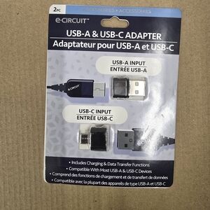 Black USB-A & USB-C Adapter